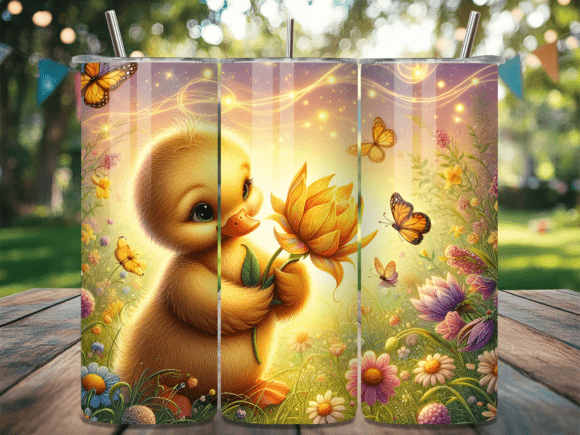 Download Golden Glow Duckling Flower Tumbler Wrap - Flower Collection