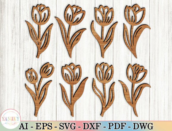 Download 8 Flower Wood Art Laser Cut Files Svg - Flower Collection