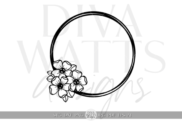 Download Contemporary Flower Wreath Artwork SVG - Flower Collection