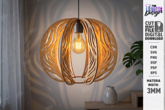 Download Wooden Pendant Light Shade Laser Cut - Light Collection
