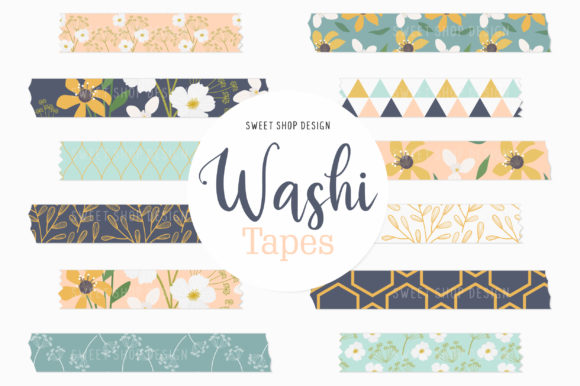 Download Digital Washi Tape Pretty Wild Flowers - Flower Collection