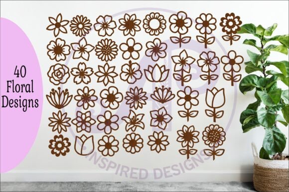 Download 40 Flower SVG Bundle, Floral Cut Files - Flower Collection
