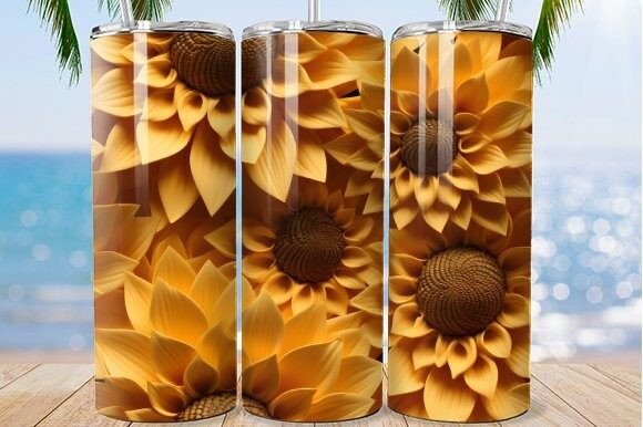 Download Golden Glow Tumbler Sunflower Wrap - Flower Collection