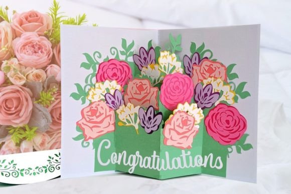 Download Flower Bouquet 3D Pop Up Card - Flower Collection