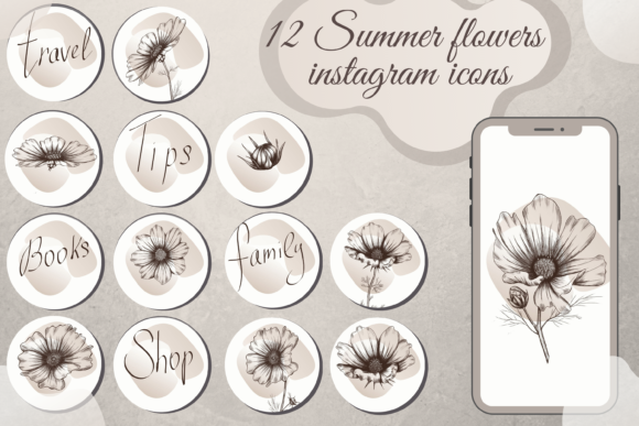 Download Flower Instagram Story Highlight Icons - Light Collection