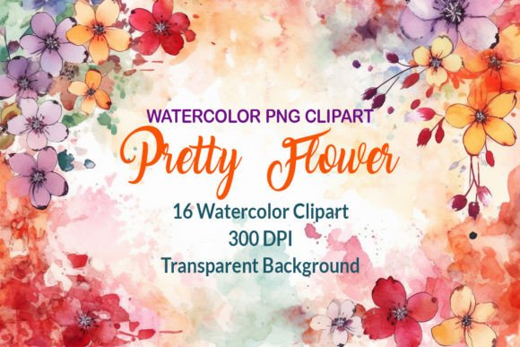 Download Pretty Watercolor Flower Clipart - Flower Collection