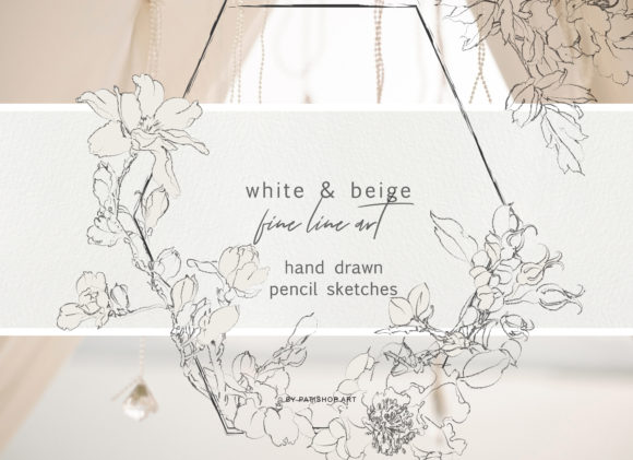 Download Pencil Sketched Fine Line Flowers - Flower Collection