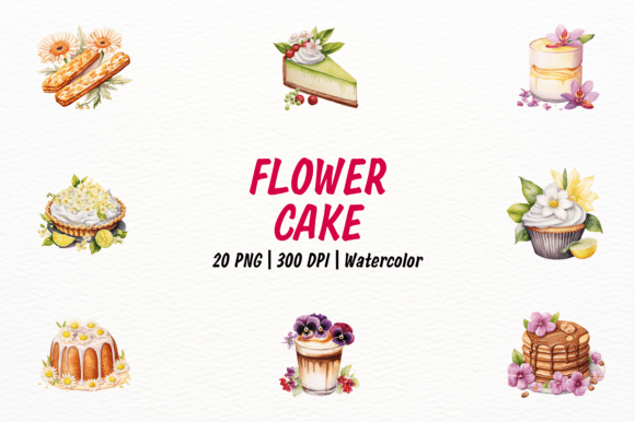 Download Delicious Dessert Cakes with Flowers - Flower Collection