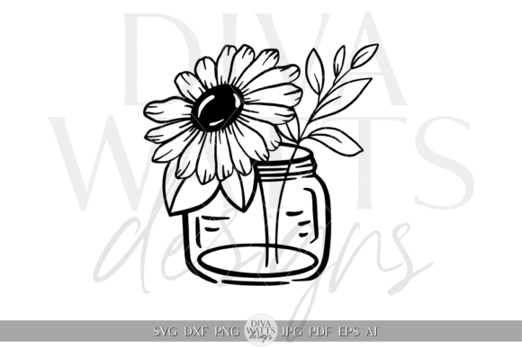 Download Contemporary Flower in Vase SVG - Flower Collection