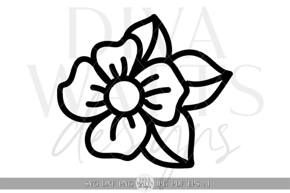 Download Contemporary Flower Silhouette Art SVG - Flower Collection